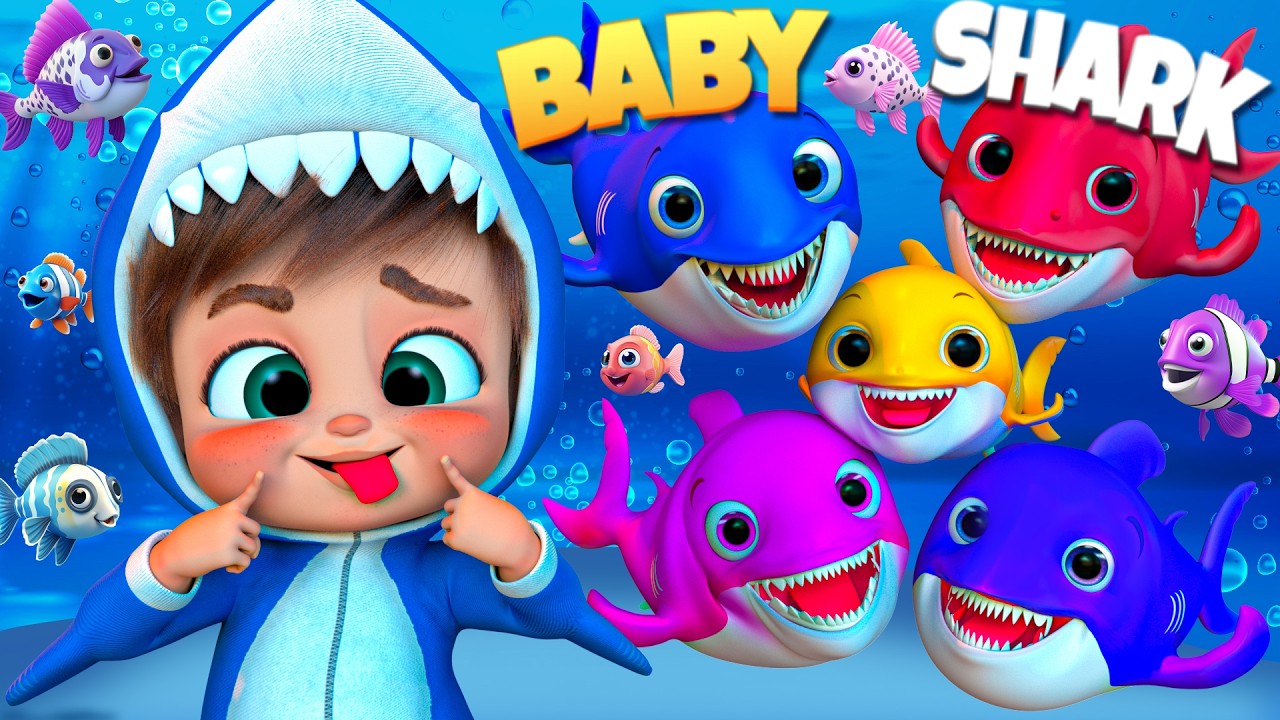 Малыш-акула и морские друзья - детские песенки и стишки #BabyShark #NurseryRhymes
