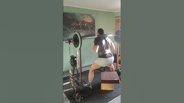 SSB speed box squat with bands and chains; dynamic effort; wave 3 #conjugatemethod