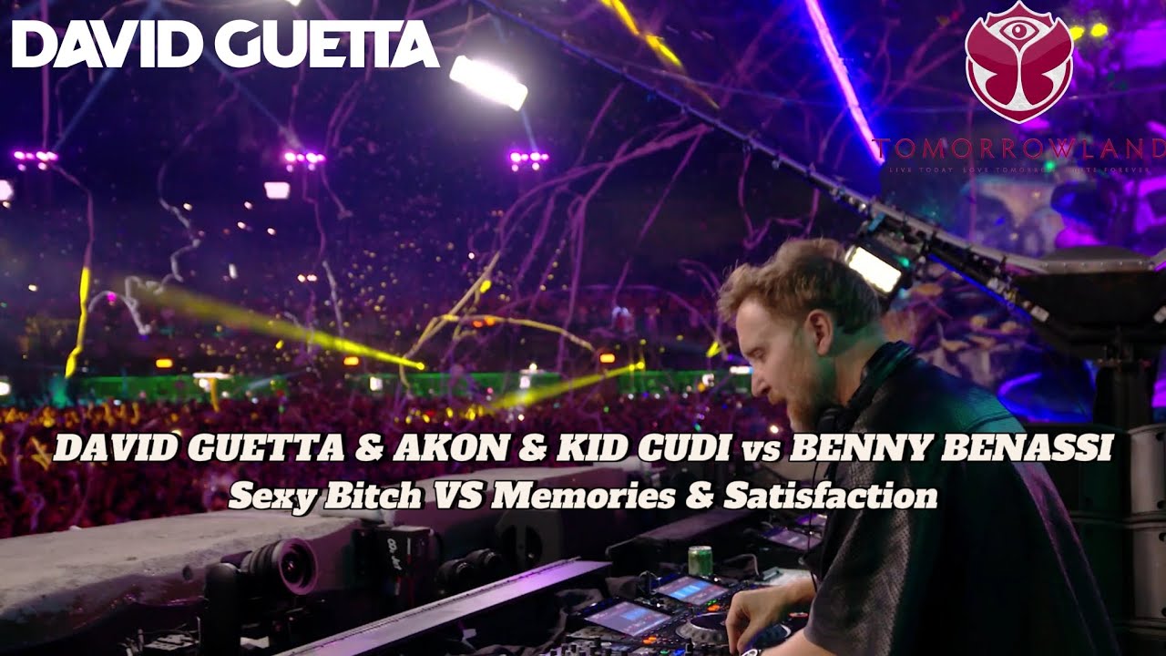 DAVID GUETTA & AKON & KID CUDI  - Sexy Bitch VS Memories & Satisfaction - Live @ Tomorrowland 2024