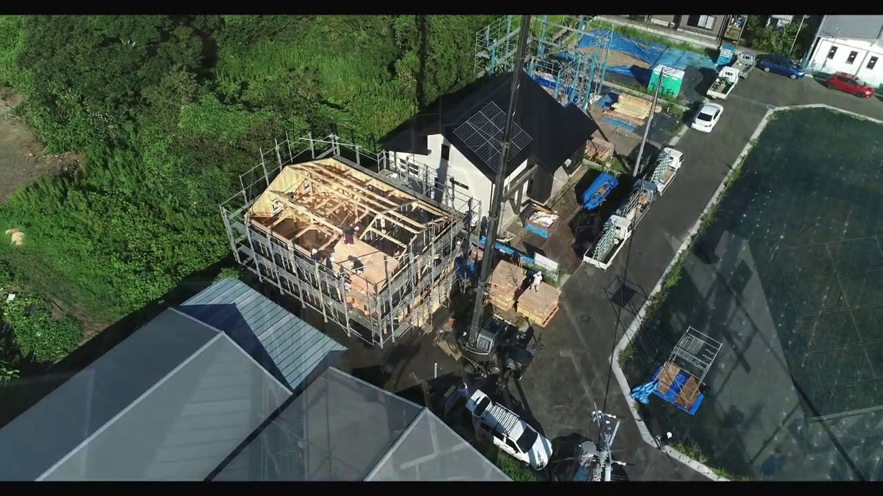 新築工事 ちば家博 上棟 千葉県旭市で注文住宅ならハヤシ工務店 Youtube