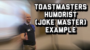 Live Example of the HUMORIST Role at a TOASTMASTERS MEETING (Joke Master Speech)