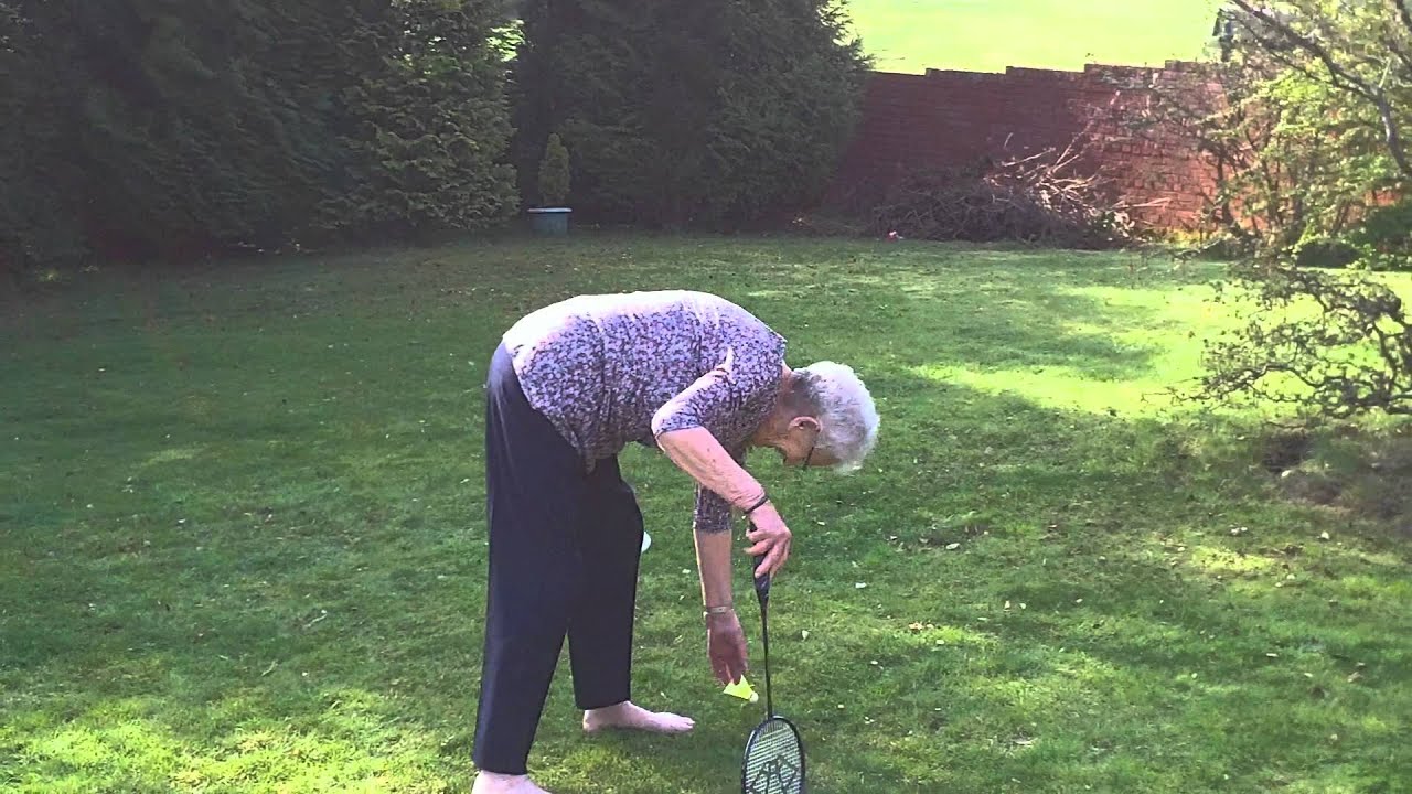 Badminton Granny Takes A Tumble Youtube