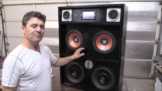 DIY. How to build 42x32 inch (107x81)cm Boombox with touch screen  car stereo