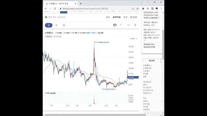 000320노루홀딩스 주가 전망 및 차트 분석