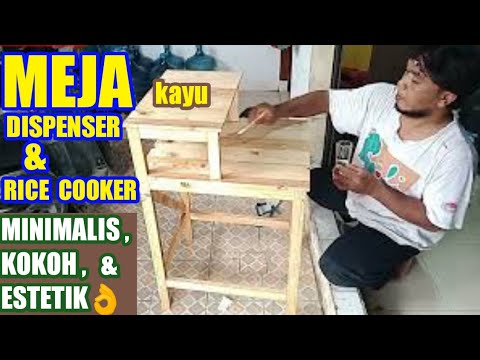 meja dispenser dan rice cooker - YouTube