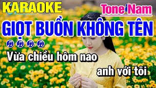 Karaoke Giọt Buồn Không Tên Tone Nam Nhạc Sống | Karaoke Công Trình