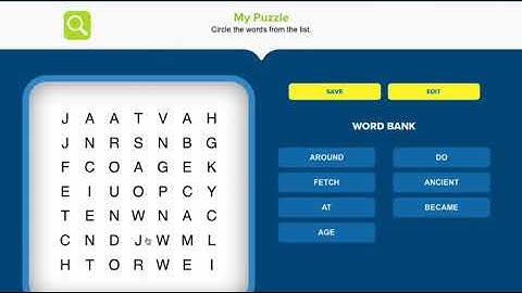 Creating a Word Search Puzzle in Puzzle Creator