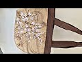 Jute bag embroidery work