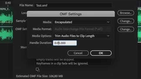 OMF exporteren in Adobe Audition