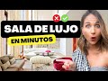 HAZ TU SALA LUJOSA Fácil y Rápido, Tú Mismo! 😱 Top 10 Tips Diseño de Interiores Elegantes