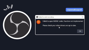 Fix OBS Studio! Failed to Open NVENC Codec: Function Not Implemented.