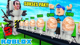 AKU JADI KAYA JUALAN TELUR G-MAN SKIBIDI TOILET DI ROBLOX!!