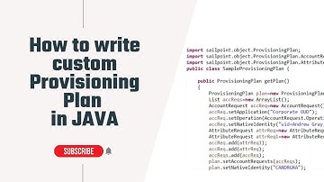 Sailpoint Training for beginner | How to write custom Provisioning Plan in Java