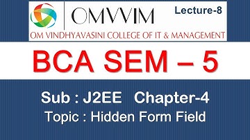 BCA sem-5 | J2EE | Chapter-4 | Hidden Form Field | Omvvim College Morbi