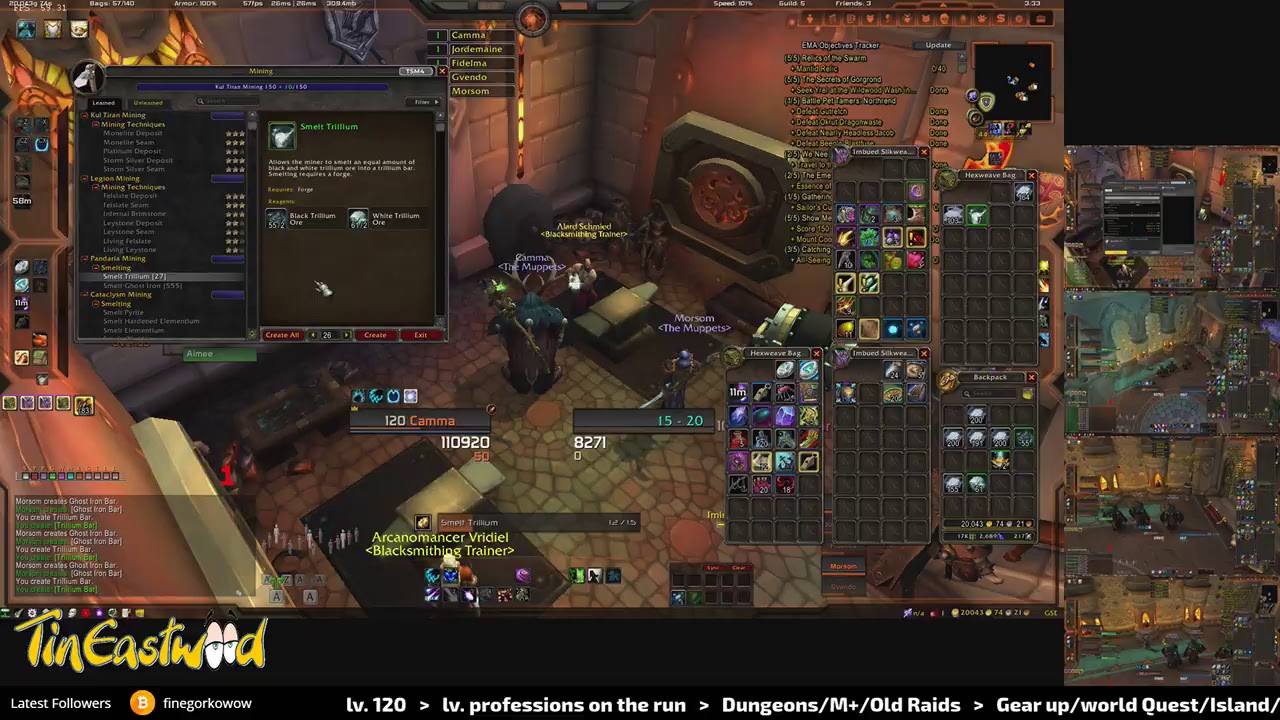 World of Warcraft BFA - Multiboxing Darkmoon Faire - Ghost Iron Ore/Trillium Bar farming