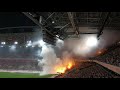 Spartak Moscow vs CSKA Moscow. 1:1 fire show CSKA fans 19.08.2019