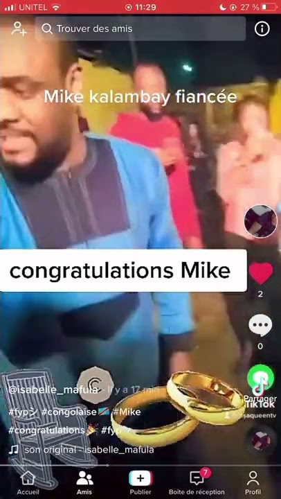 Mike kalambay s est fiancé félicitations frère mike 🥰