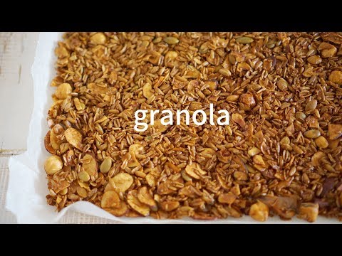 [Eng+ASMR]/진짜 바삭바삭 맛있는 그래놀라 만들기,granola recipe,/왕초보 노버터 홈베이킹,로미꽃빵romitube