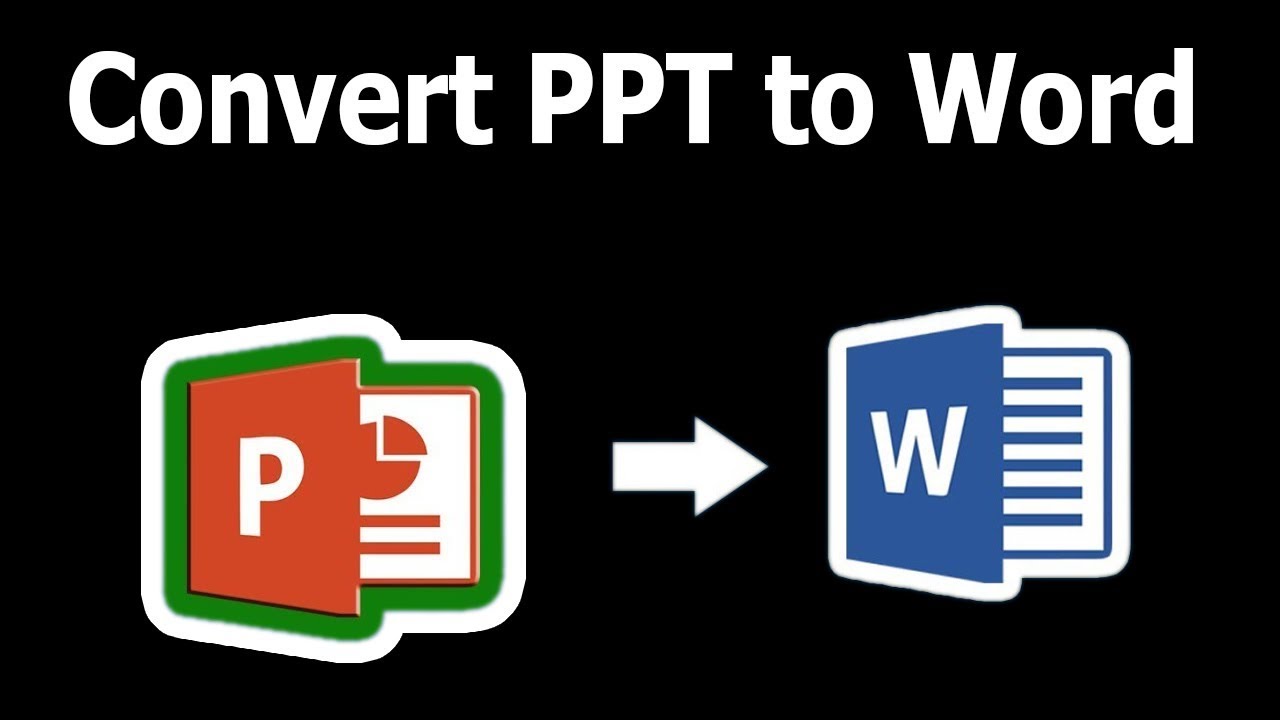 how to change powerpoint presentation to word document