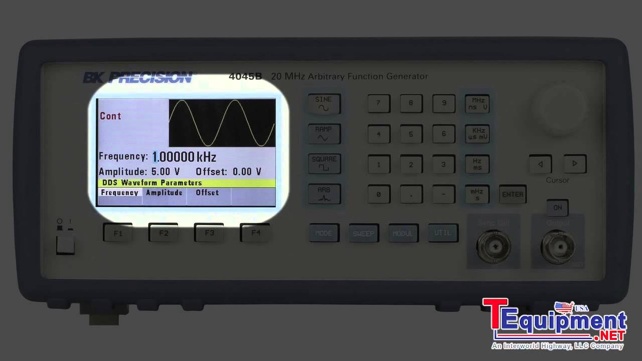 Overview of BK Precision Model 4045B 20 MHz DDS Sweep Function Generator