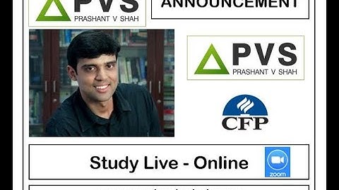 IMPORTANT ANNOUNCEMENT | CFP | PRASHANT V SHAH