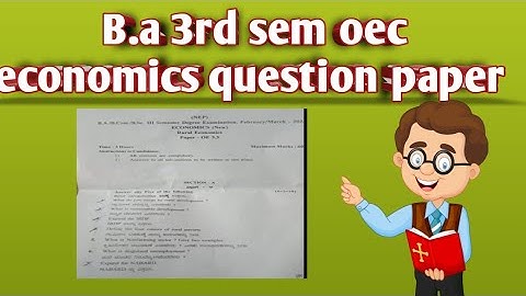 BA third  sem OBC economics question paper #education #2ndpuc #b #nep #ba #new #econmics