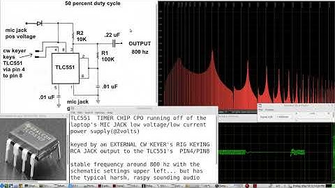 TLC551 Timer Chip CPO powered by MIC JACK