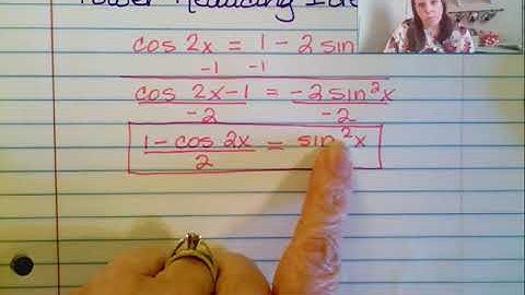 Power Reducing Identities