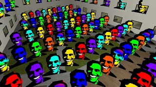 Multicolored Jerma Family Nextbot vs. ME in BACKROOMS in Garry's Mod!!!