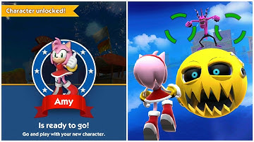 SONIC DASH NEW CHARACTER AMY UNLOCKED AND BOSS BATTLE ZAZZ VS AMY GAMEPLAY WALKTHROUGH PART 10
