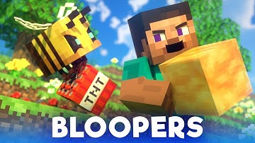 Bees Fight: BLOOPERS - Alex and Steve Life (Minecraft Animation)