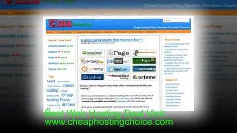 unlimited bandwidth web hosting