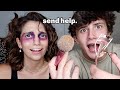 MY BROTHER DOES MY MAKEUP!