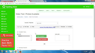 How to provide test in spelling stars
