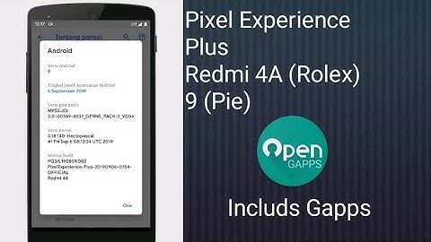 Update Pixel Experience Plus Edition Redmi 4A (Pie)