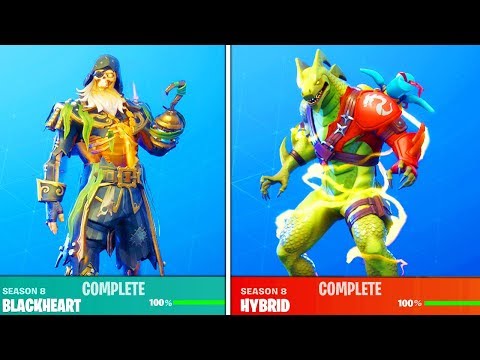 how to unlock max stage skins fast in season 8 fortnite free rewards - fortnite season 8 hybrid gif