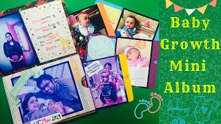 Baby Boy First Year Mini Album Tutorial || Baby Mini Memory Book