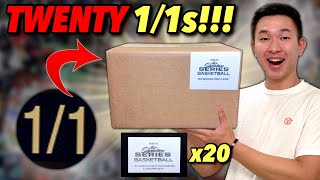 Opening a CASE of sports cards with 20 ONE OF ONES!!! 😳🔥