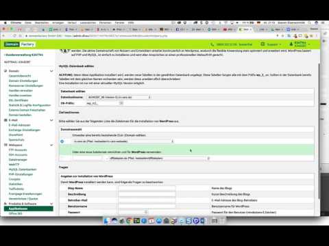 Domainfactory WordPress installieren - Projektierung #2