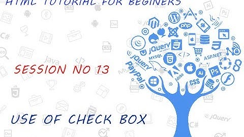 HTML Tutorial for Beginners   13   Checkbox