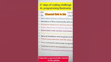 AL programming boot camp - 21 days of coding challenge #gomstechtalks #trending #viral
