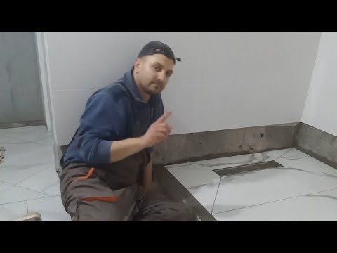 تركيب سيراميك رخامي ديكور جزائري تصميم بالوعة ارضية حمام