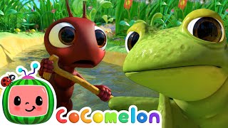 Row, Row, Row Your Boat Ants! | CoComelon Furry Friends | Animals for Kids Resimi
