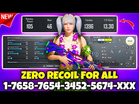 Capa de 🔥Bgmi sensitivity settings 2026 🥵 | Bgmi best sensitivity settings 😱| Zero recoil sensitivity bgmi.