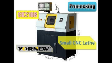 Yornew CK210B Small CNC Lathe processing bullet shape.