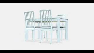 LANEBERG - EKEDALEN Table and 4 chairs | 3DModel | AR