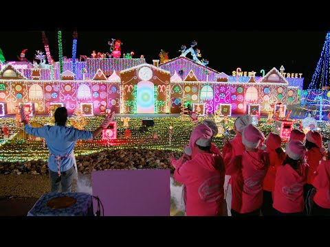 The pratt family serves up a win with their gingerbread display - the great christmas light fight