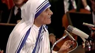 Discours Mère Teresa Prix Nobel Oslo sous titré en français