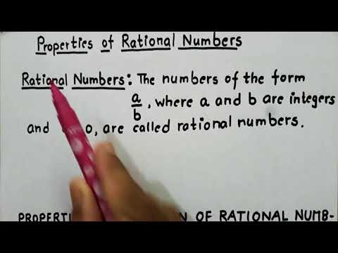 Rational Numbers|Properties of Rational numbers|Maths VIII|