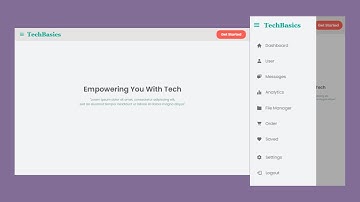 Responsive Sidebar Menu Using HTML, CSS, and JavaScript | Dashboard Sidebar Menu